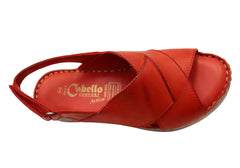 Cabello Comfort Riley Womens European Comfortable Leather Sandals