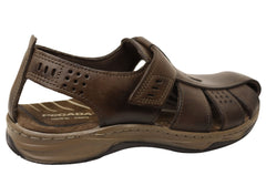 Pegada Kent Mens Leather Comfortable Cushioned Sandals Made In Brazil