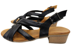 Orizonte Comfea Womens Comfortable European Leather Low Heel Sandals