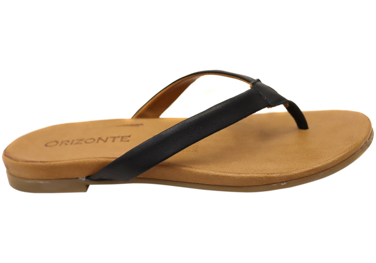 Orizonte Ellaease Womens Comfortable European Leather Thongs Sandals