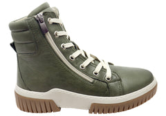 Cabello Comfort Petra Womens European Comfortable Leather Boots