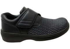Propet Womens Olivia Leather Comfort Adjustable Strap Wide Fit Shoes