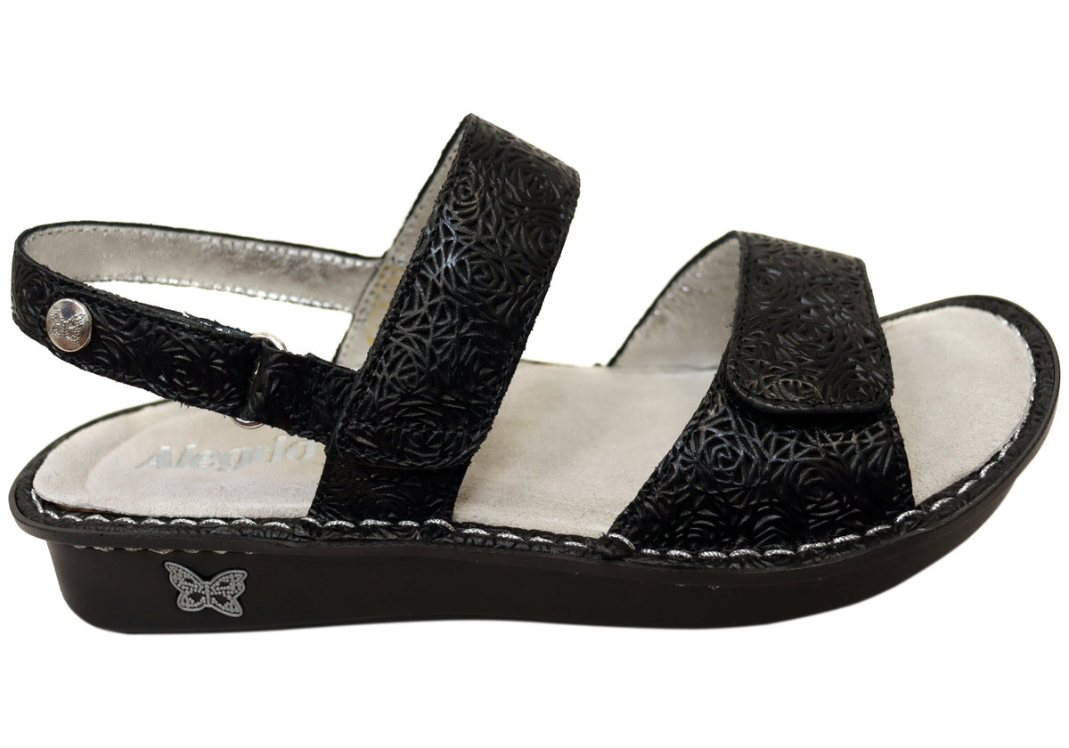 Alegria Verona Womens Comfortable Leather Sandals Inky