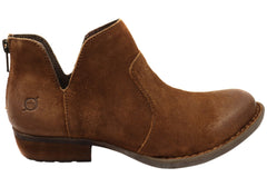 Born Kerri Womens Comfortable Leather Low Heel Ankle Boots