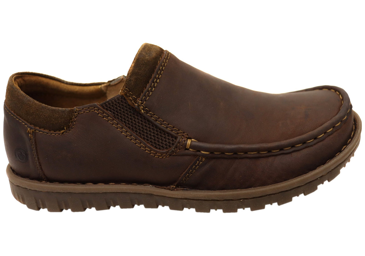 Born Mens Gudmund Leather Comfortable Slip On Shoes