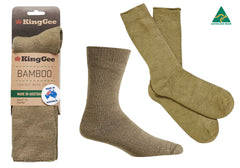 6 Pairs of KingGee Mens Bambo Work Socks Made In Australia