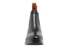 Mustang Womens Signature Pull Up Black Leather Boots