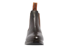 Mustang Womens Signature Pull Up Brown Leather Boots