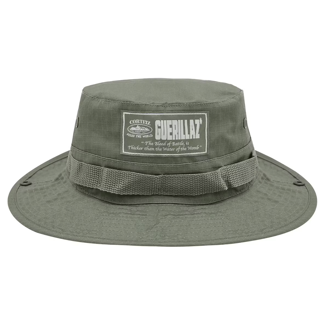 Corteiz Guerillaz Bucket Hat Tonal Khaki