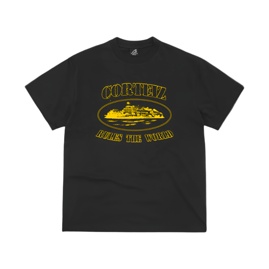 Corteiz OG Alcatraz Tee Black Yellow