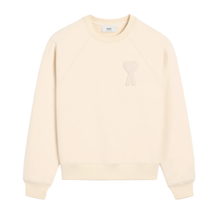 AMI Paris Ami De Coeur Sweatshirt White Cream