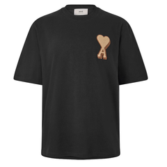 AMI Paris Ami de Coeur Patch T-Shirt Black