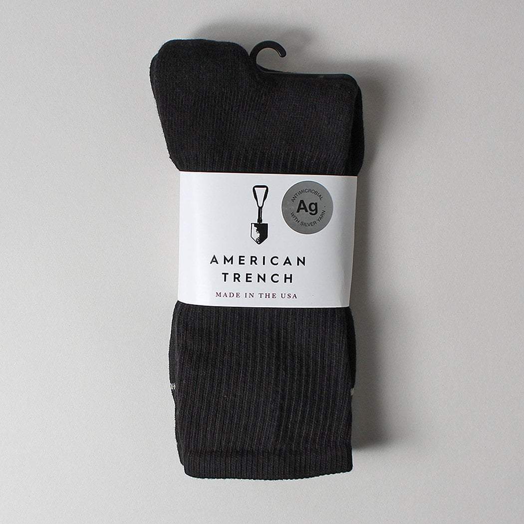 American Trench Silver Crew Socks