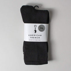 American Trench Silver Crew Socks