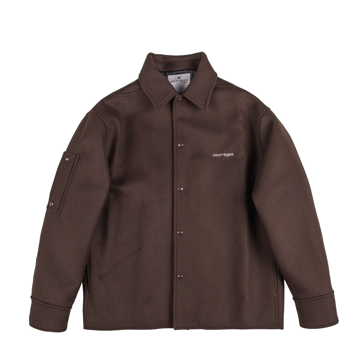Courreges Embroidered Wool & Silk Overshirt