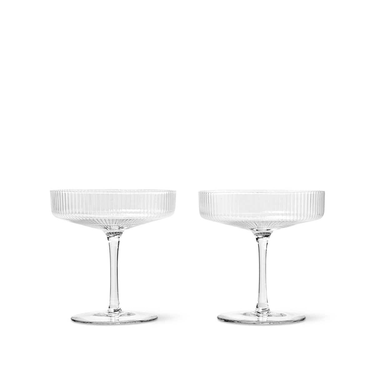Ferm Living Ripple Champagne Saucers