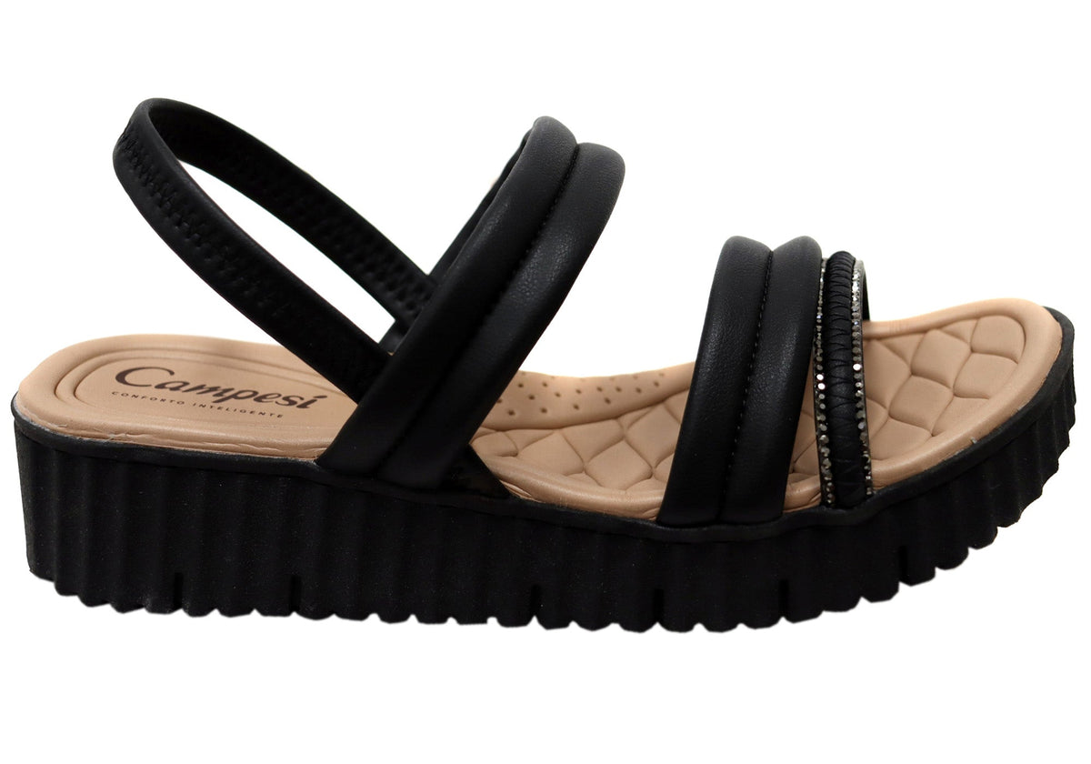 Campesi Katie Womens Comfortable Platform Sandals Made In Brazil